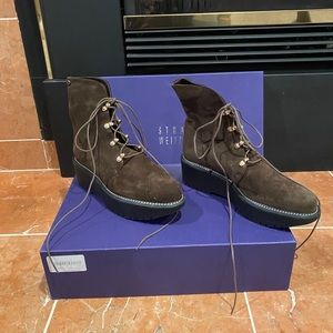 Stuart Weitzman Suede Wedge Booties